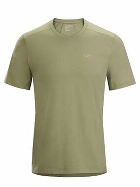 Arc'teryx Men's V-Neck Short Sleeve Tee - Olive Green